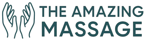 Logo with hands and "The Amazing Massage".