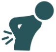 Person icon with back pain depiction.